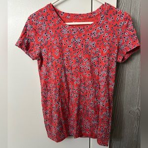 Gap, size small, coral floral t shirt
